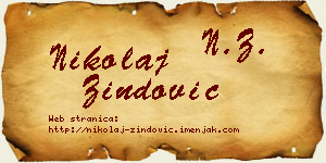 Nikolaj Zindović vizit kartica